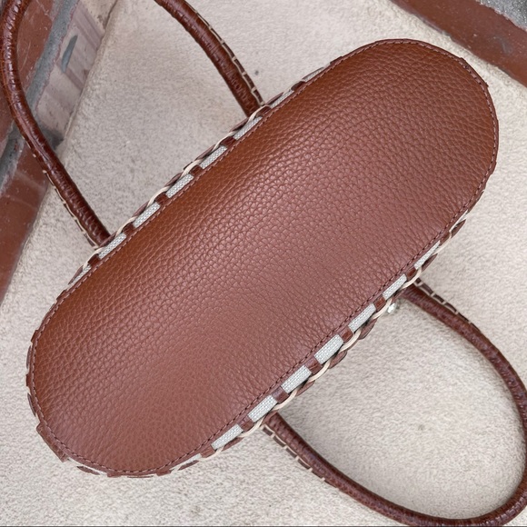 🆕Brighton🤎Embossed Leather and Canvas Weave Shoulder Bag - Picture 7 of 8